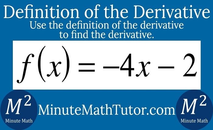 derivative of 4x